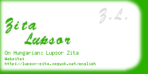zita lupsor business card